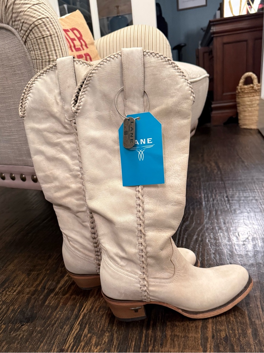 Lane Plain Jane Braided Boots NWT